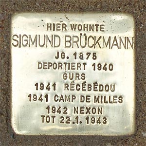 Stolperstein  Sigmund Brückmann