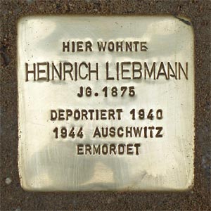 Stolperstein  Heinrich Liebmann