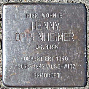 Stolperstein  Henny Oppenheimer