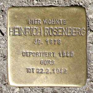 Stolperstein  Heinrich Rosenberg