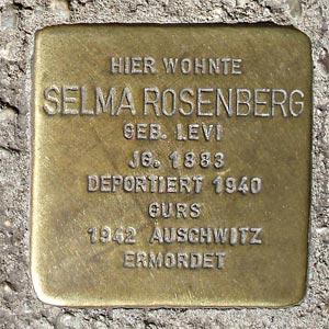 Stolperstein  Selma Rosenberg, geb. Levi