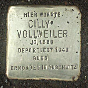 Stolperstein  Cilly Vollweiler