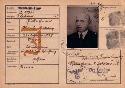 Volkskarteikarte  Ludwig Guckenheimer