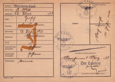 Volkskarteikarte  Doris Kappeler, geb. Hirsch