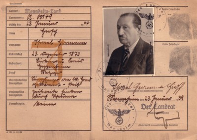 Volkskarteikarte  Hermann Hirsch